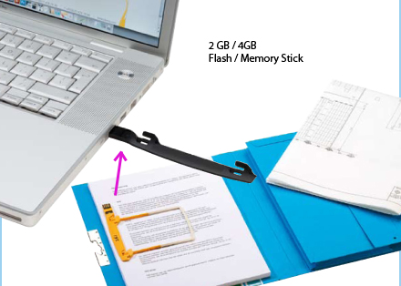 Įsegėlė segtuvui su integruota usb atmintine (Flash Memory Stick)